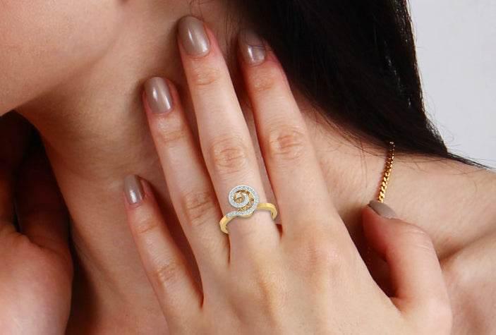 Astra Diamond Ring in 14k hallmarked Gold - Jewelslane