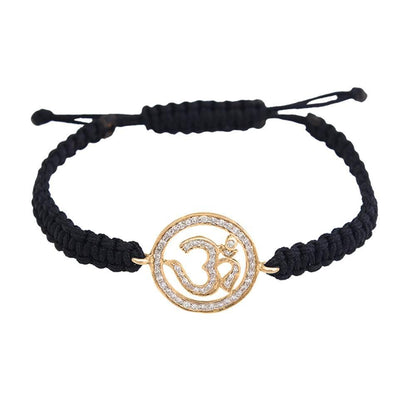 Om in Gold Bracelet with Diamonds - Jewelslane
