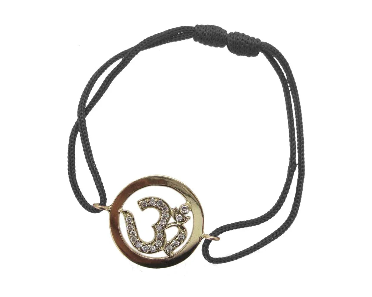 Om Gold Bracelet with Diamonds - Jewelslane
