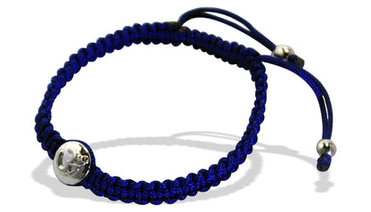 Om Braided Bracelet with Diamond in Silver - Jewelslane