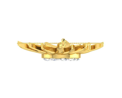 Auspicious sun pendant in gold & diamonds - Jewelslane