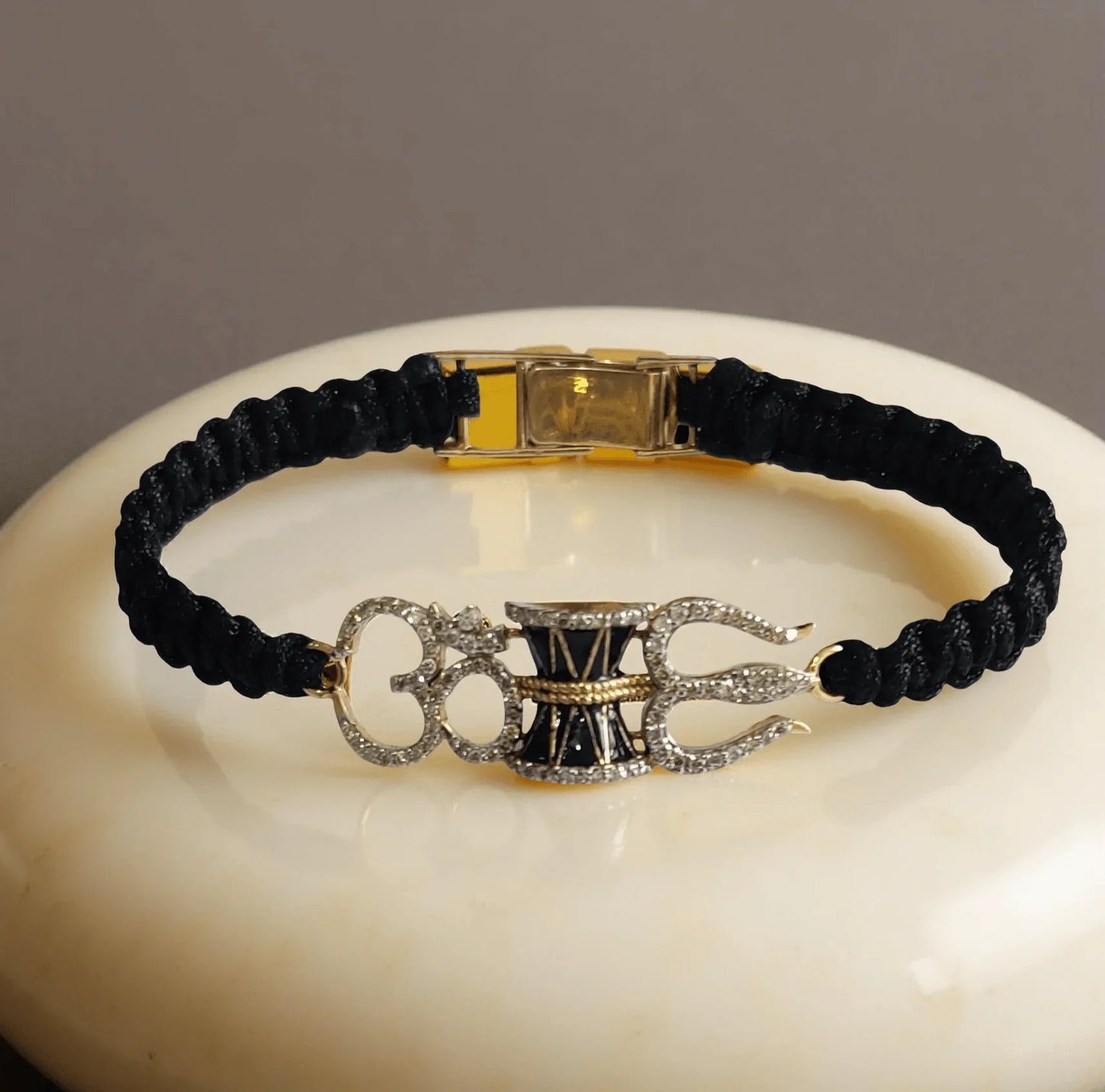 Om, Damru and Trishul Bracelet for men - Jewelslane