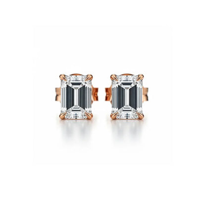 Baby Lab Diamond Solitaire Earrings in Princess, Heart, Oval, Round, Pear & Emerald Cuts – Available in Yellow Gold, Rose Gold & White Gold by JewelsLane