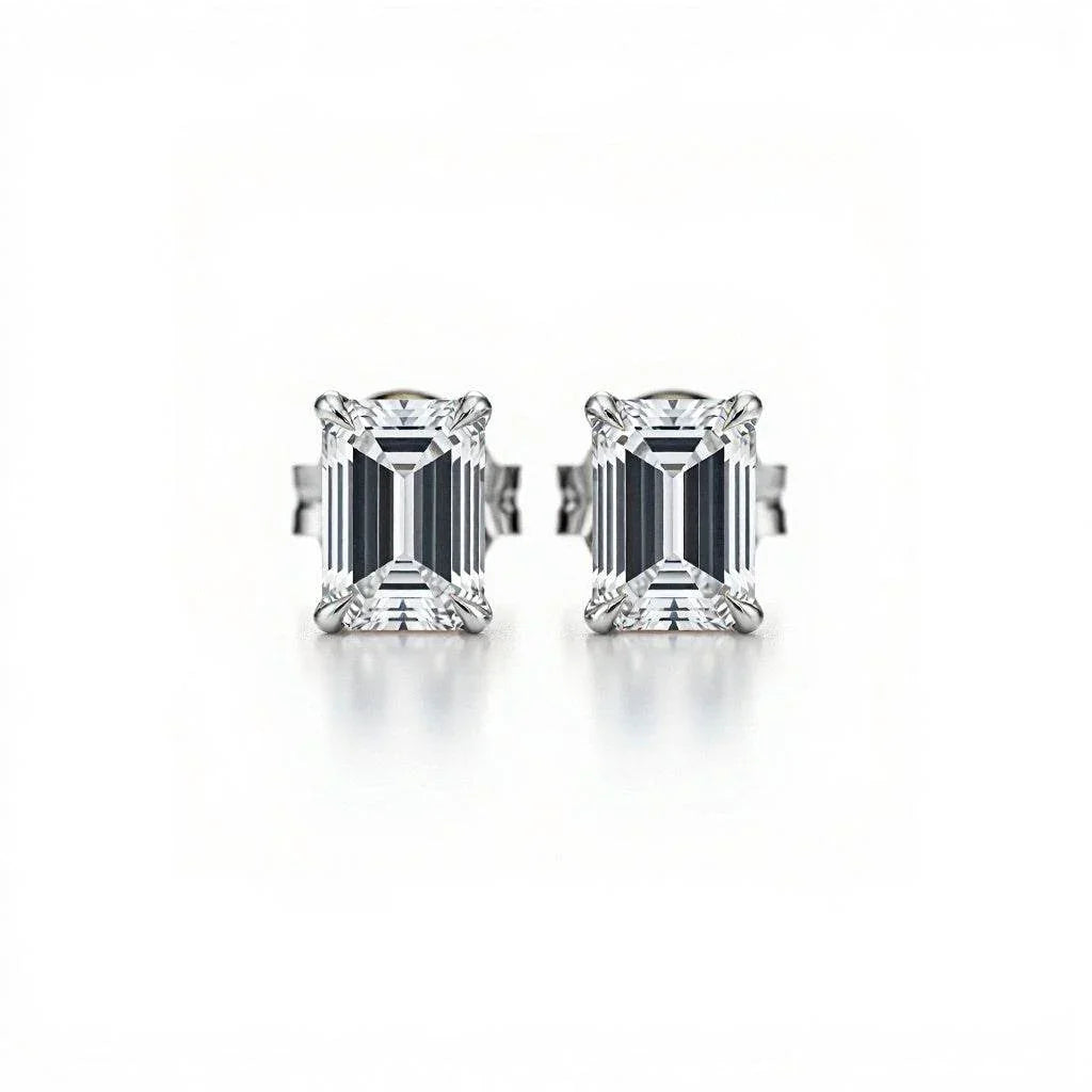 Baby Lab Diamond Solitaire Earrings in Princess, Heart, Oval, Round, Pear & Emerald Cuts – Available in Yellow Gold, Rose Gold & White Gold by JewelsLane