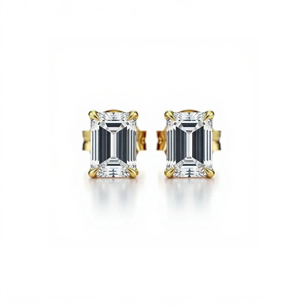 Baby Lab Diamond Solitaire Earrings in Princess, Heart, Oval, Round, Pear & Emerald Cuts – Available in Yellow Gold, Rose Gold & White Gold by JewelsLane