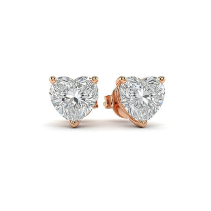 Baby Lab Diamond Solitaire Earrings in Princess, Heart, Oval, Round, Pear & Emerald Cuts – Available in Yellow Gold, Rose Gold & White Gold by JewelsLane