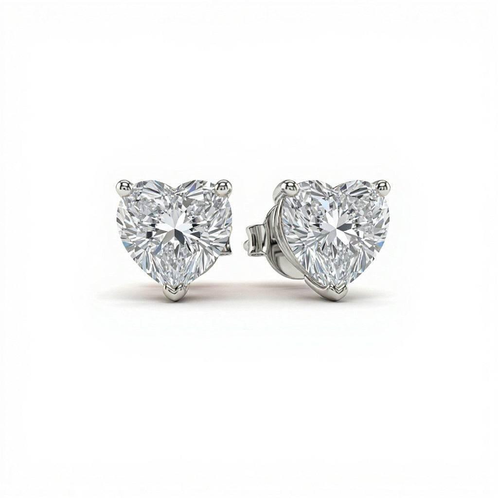 Baby Lab Diamond Solitaire Earrings in Princess, Heart, Oval, Round, Pear & Emerald Cuts – Available in Yellow Gold, Rose Gold & White Gold by JewelsLane