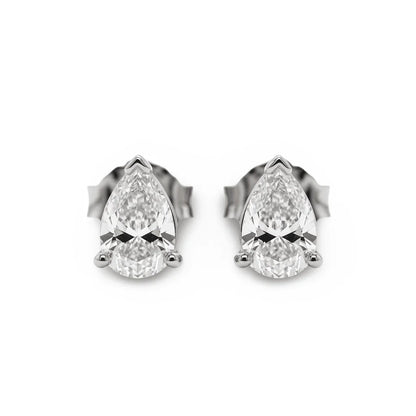 Baby Lab Diamond Solitaire Earrings in Princess, Heart, Oval, Round, Pear & Emerald Cuts – Available in Yellow Gold, Rose Gold & White Gold by JewelsLane
