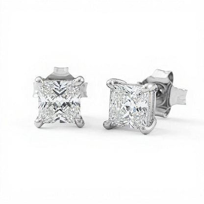 Baby Lab Diamond Solitaire Earrings in Princess, Heart, Oval, Round, Pear & Emerald Cuts – Available in Yellow Gold, Rose Gold & White Gold by JewelsLane