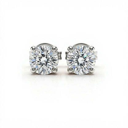 Baby Lab Diamond Solitaire Earrings in Princess, Heart, Oval, Round, Pear & Emerald Cuts – Available in Yellow Gold, Rose Gold & White Gold by JewelsLane