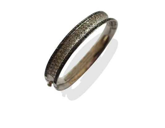 Diamond Bangle in 14k White Gold - Jewelslane