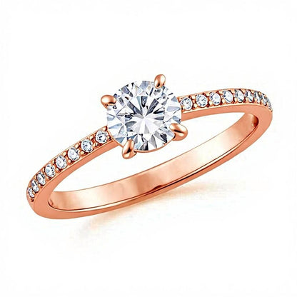 Becca Round Brilliant Lab Diamond Engagement Ring - Jewelslane