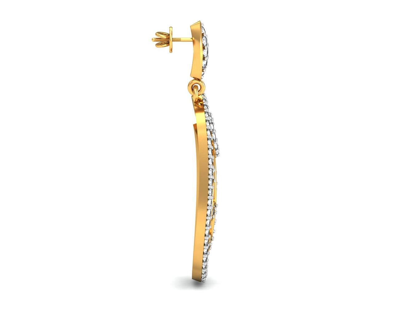 Bela Diamond Dangle Drop Earrings - Jewelslane