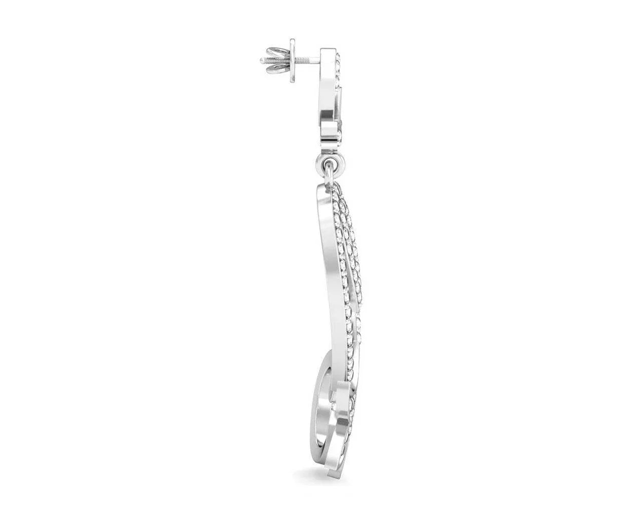 Cady Brilliant Diamond Earrings in Gold - Jewelslane
