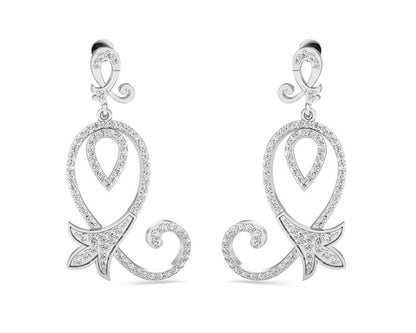 Cady Brilliant Diamond Earrings in Gold - Jewelslane