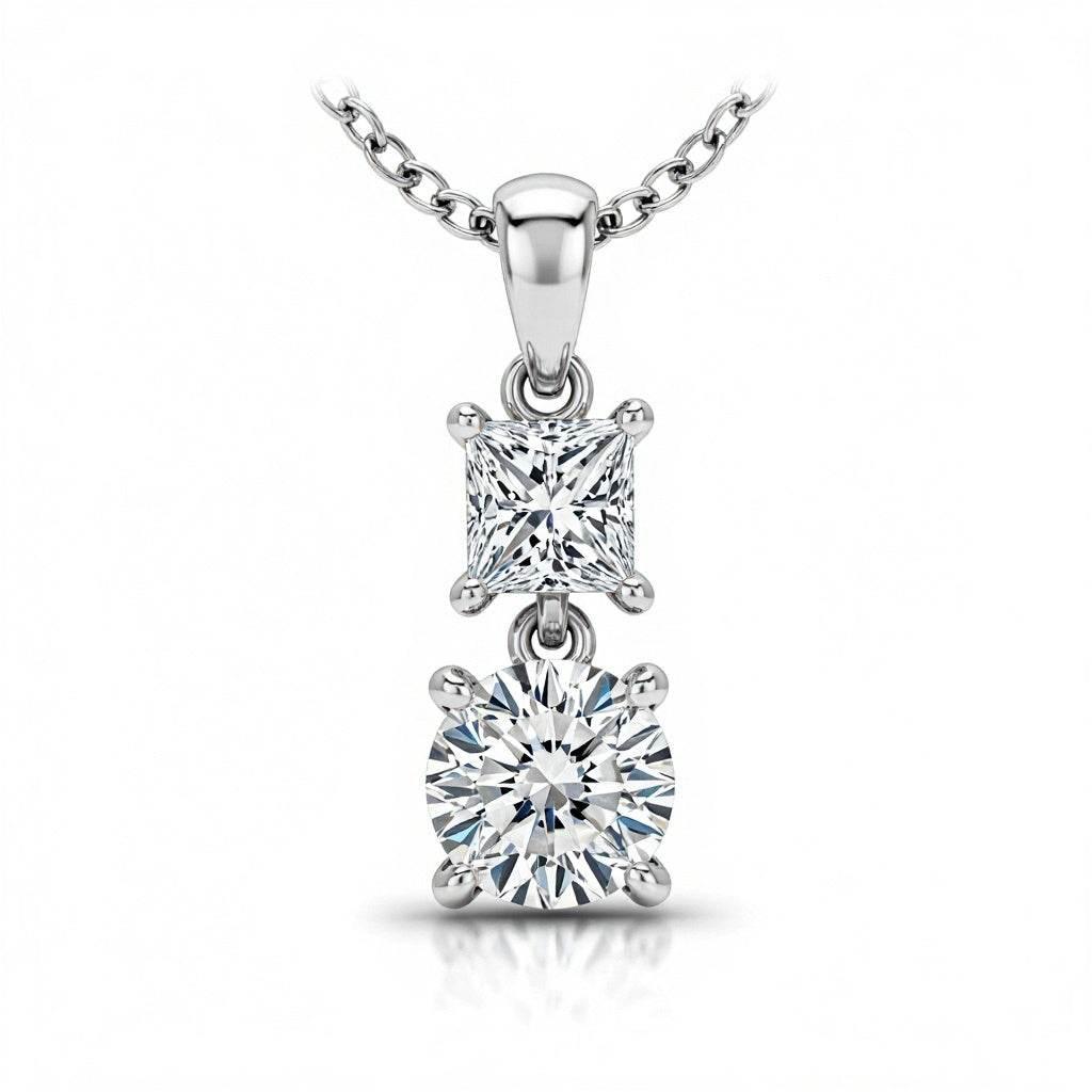 Capri Lab Grown Diamond Solitaires Pendant in Gold - Jewelslane
