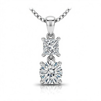 Capri Lab Grown Diamond Solitaires Pendant in Gold - Jewelslane