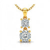 Capri Lab Grown Diamond Solitaires Pendant in Gold - Jewelslane