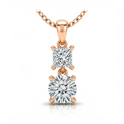 Capri Lab Grown Diamond Solitaires Pendant in Gold - Jewelslane