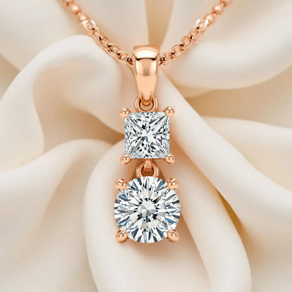 Capri Lab Grown Diamond Solitaires Pendant in Gold - Jewelslane