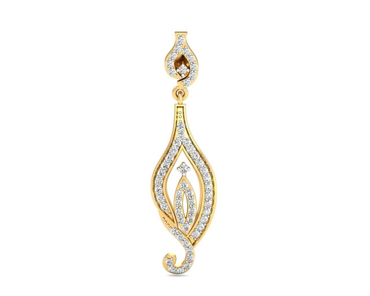 Cass Long Diamond Earrings - Jewelslane