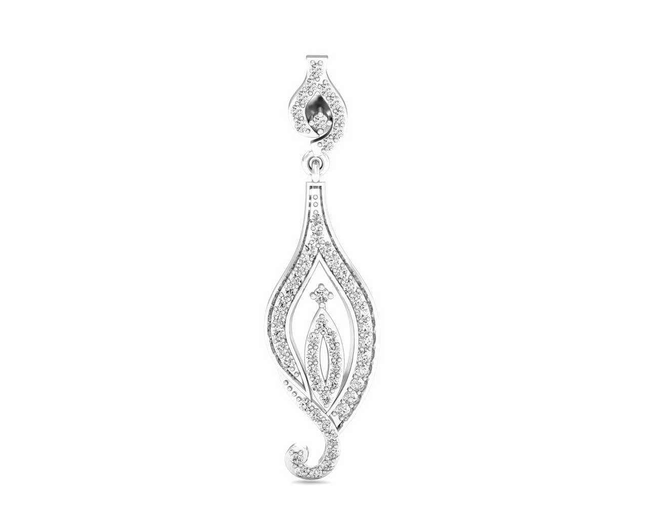 Cass Long Diamond Earrings - Jewelslane