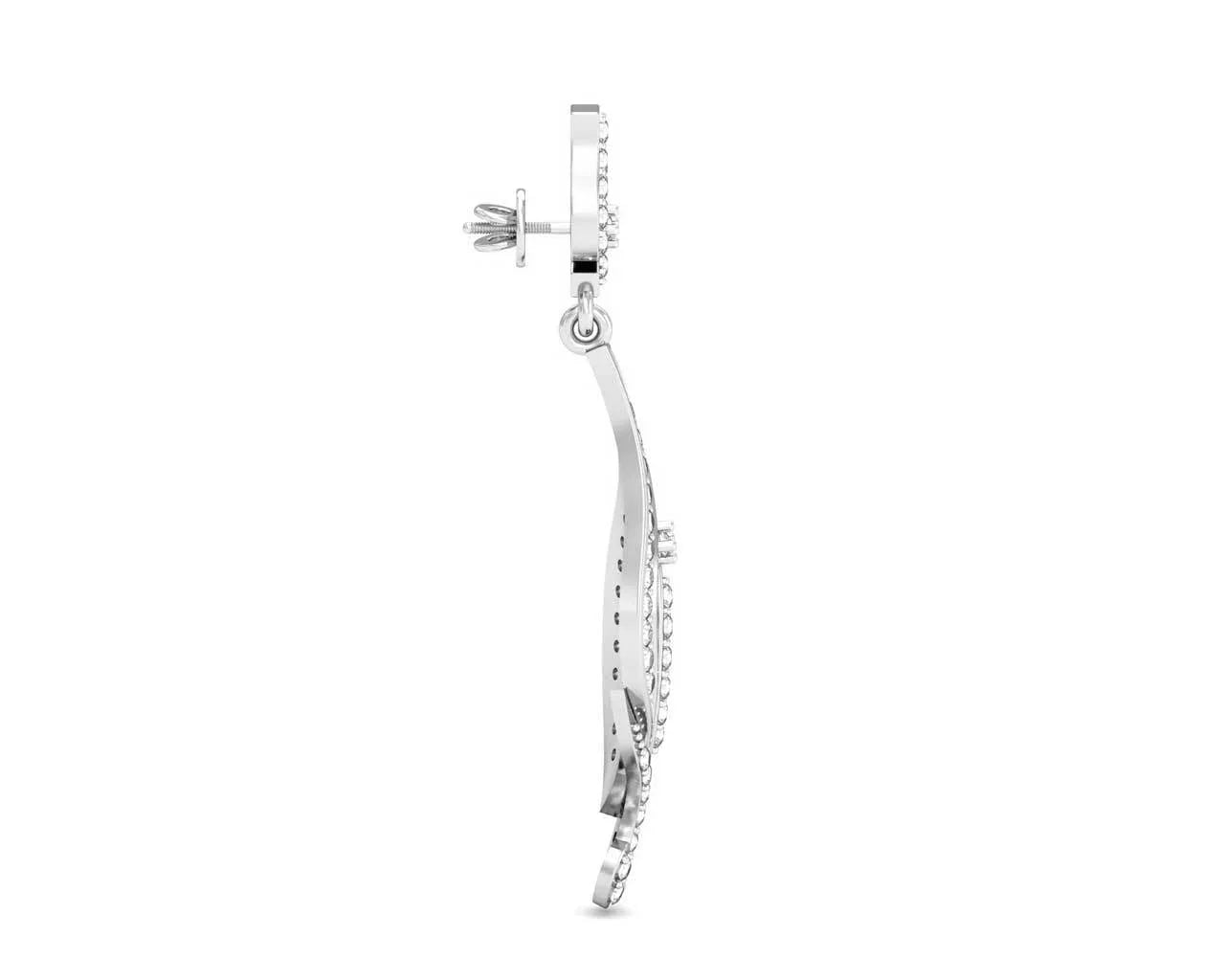 Cass Long Diamond Earrings - Jewelslane
