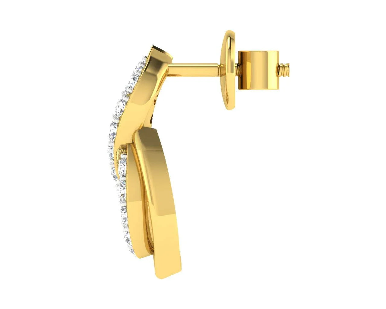 Caylin Diamond Earrings In Gold - Jewelslane