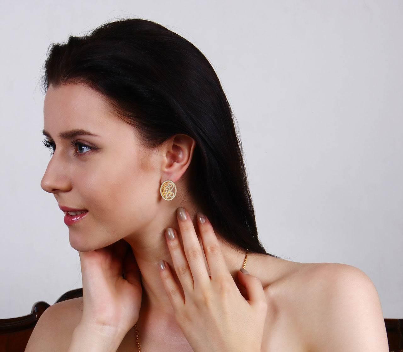 Celeste Diamond Earrings Additional Image 4