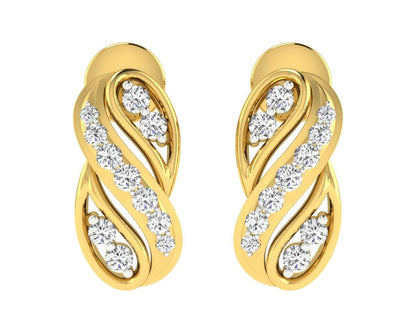 Celina Diamond Earrings in Gold - Jewelslane