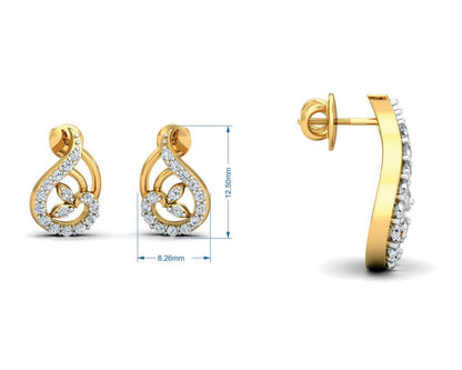 Charvi Designer Diamond Earrings - Jewelslane