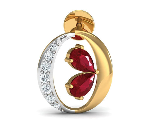 Chiti Ruby Diamond Earrings - Jewelslane