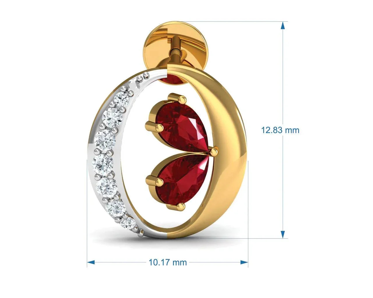 Chiti Ruby Diamond Earrings - Jewelslane