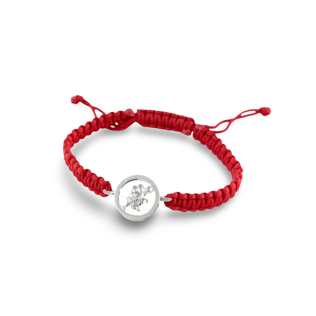 Hanuman Single Diamond Bracelet in Silver - Jewelslane