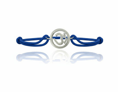 Om Single Diamond Bracelet Silver
