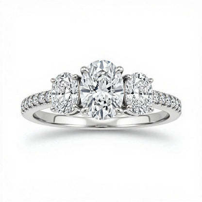 Cia Oval Shape Diamond Engagement Ring - Jewelslane