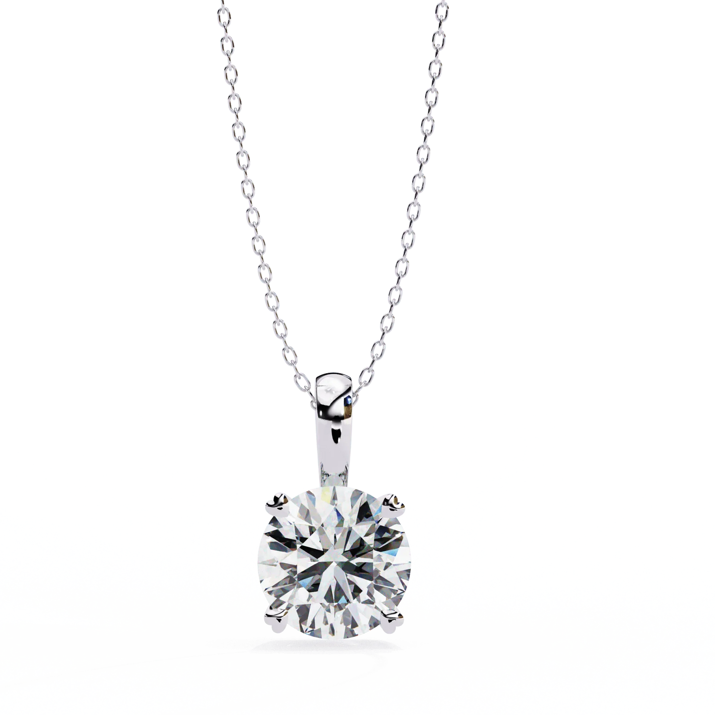 Classic Round Brilliant Solitaire Diamond Pendant in Gold - Jewelslane