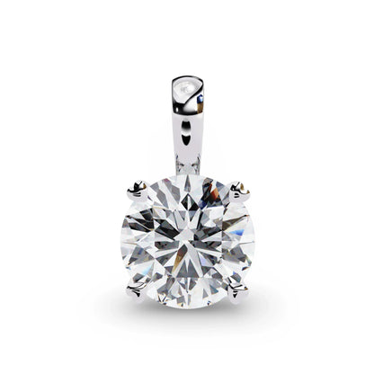 Classic Round Brilliant Solitaire Diamond Pendant in Gold - Jewelslane
