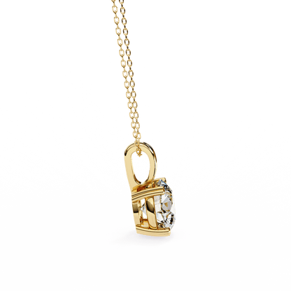 Classic Round Brilliant Solitaire Diamond Pendant in Gold - Jewelslane
