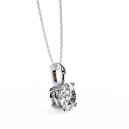 Classic Round Brilliant Solitaire Diamond Pendant in Gold - Jewelslane