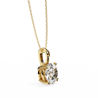 Classic Round Brilliant Solitaire Diamond Pendant in Gold - Jewelslane