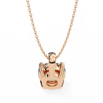 Classic Round Brilliant Solitaire Diamond Pendant in Gold - Jewelslane