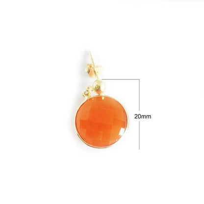 Delicate Cornelian earrings in silver - Jewelslane