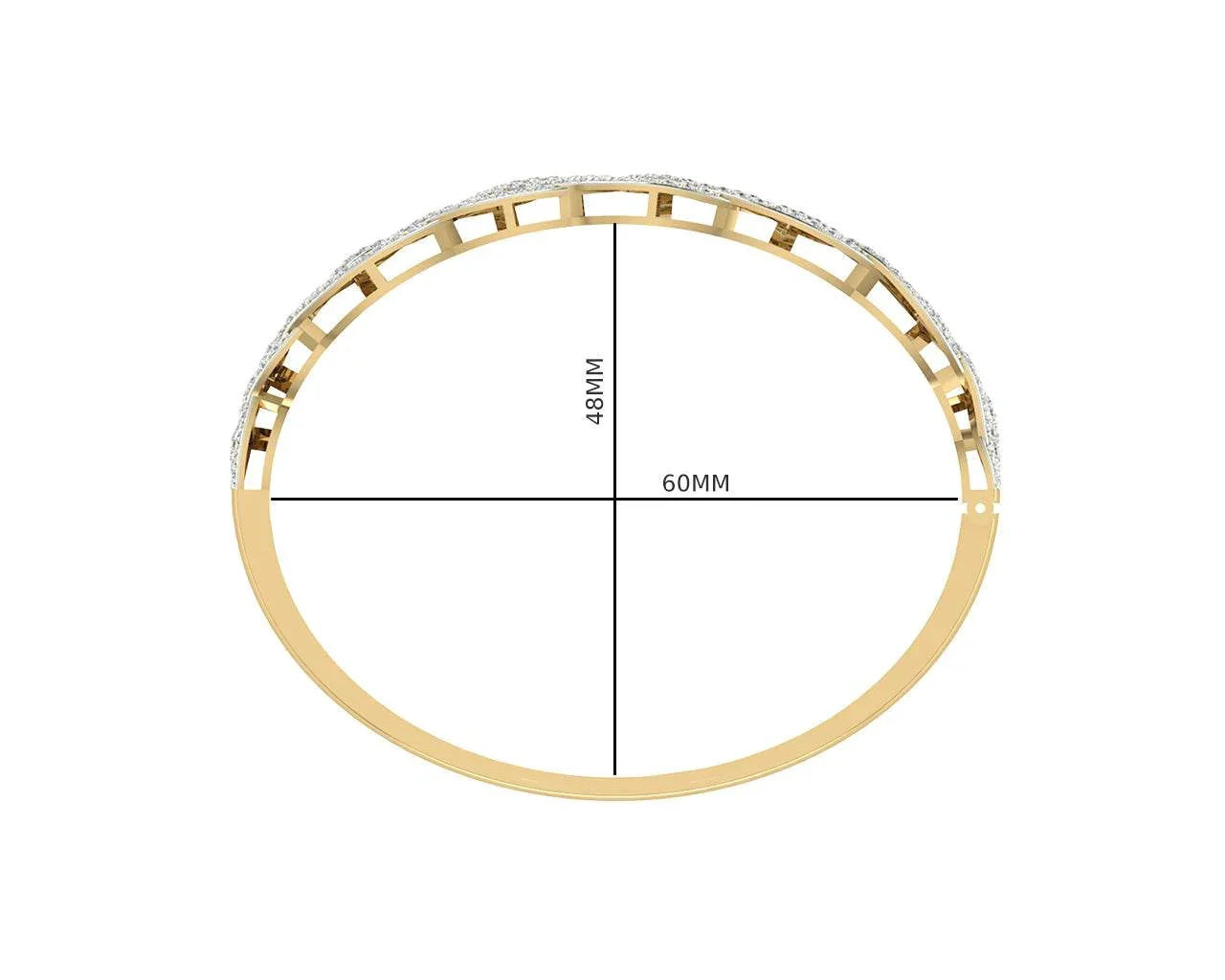 Daanya Exquisite Diamond Bangle - Jewelslane