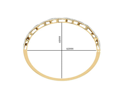 Daanya Exquisite Diamond Bangle - Jewelslane