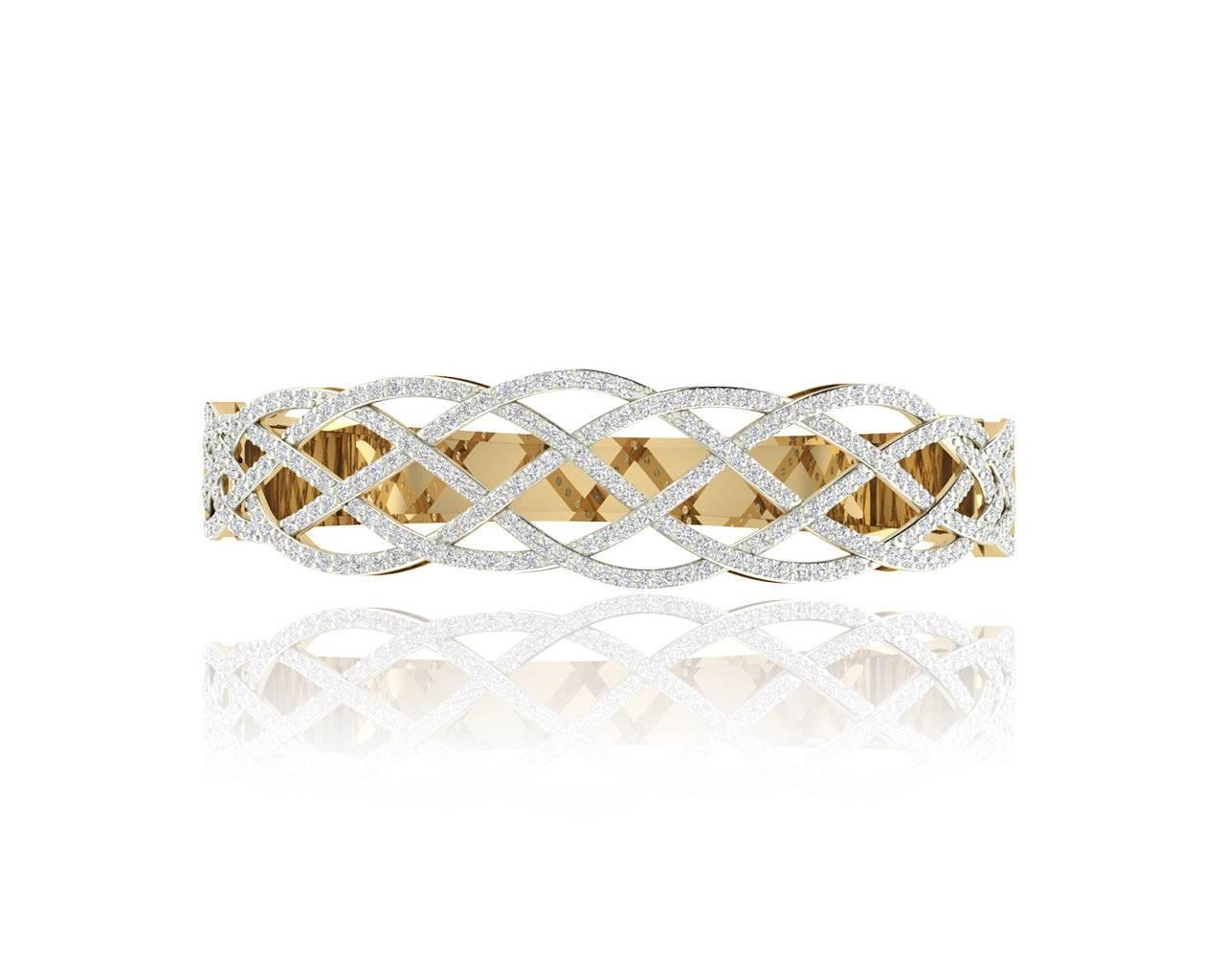 Daanya Exquisite Diamond Bangle - Jewelslane