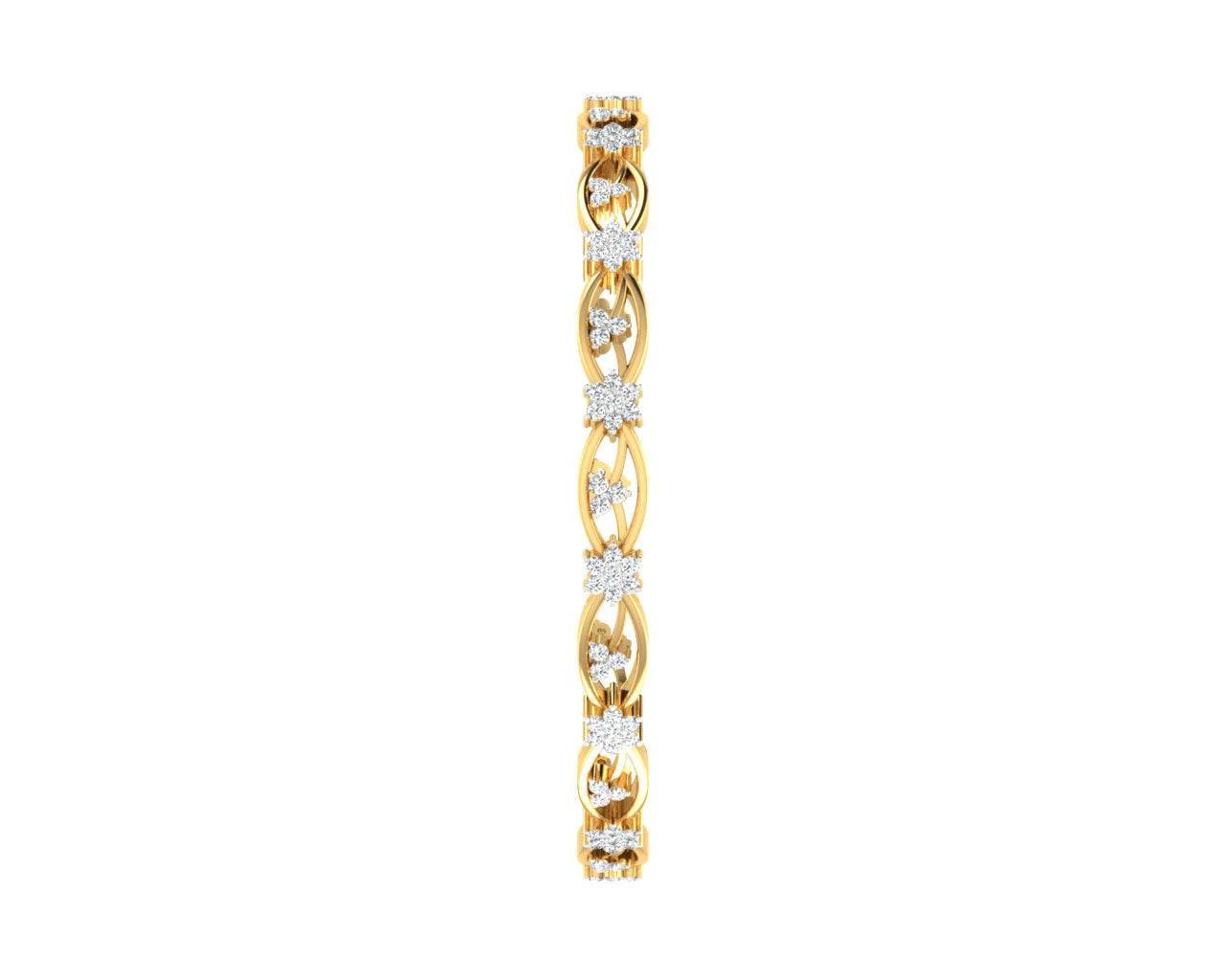 Dalia Round Brilliant Diamond Bangles - Jewelslane