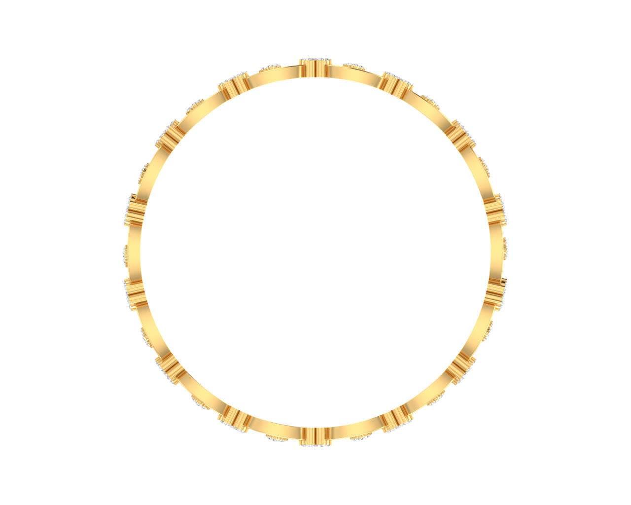Dalia Round Brilliant Diamond Bangles - Jewelslane