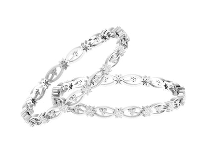 Dalia Round Brilliant Diamond Bangles - Jewelslane