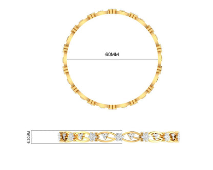 Dalia Round Brilliant Diamond Bangles - Jewelslane